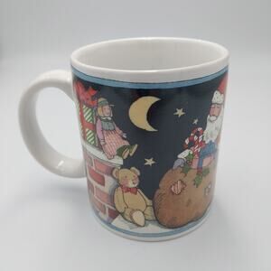 Vintage‎ 1992 Susan Winget Discontinued Santa and Sleigh Christma Coffee Tea Mug